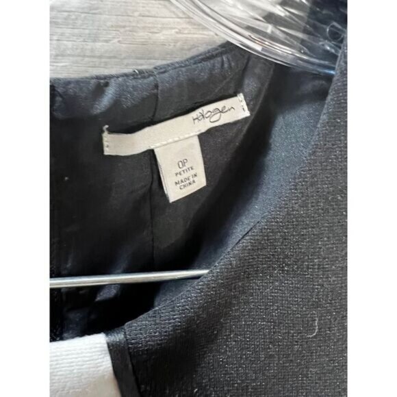 NEW Halogen Faux Leather Trim Sheath Dress | Nordstrom 0P - Picture 4 of 6